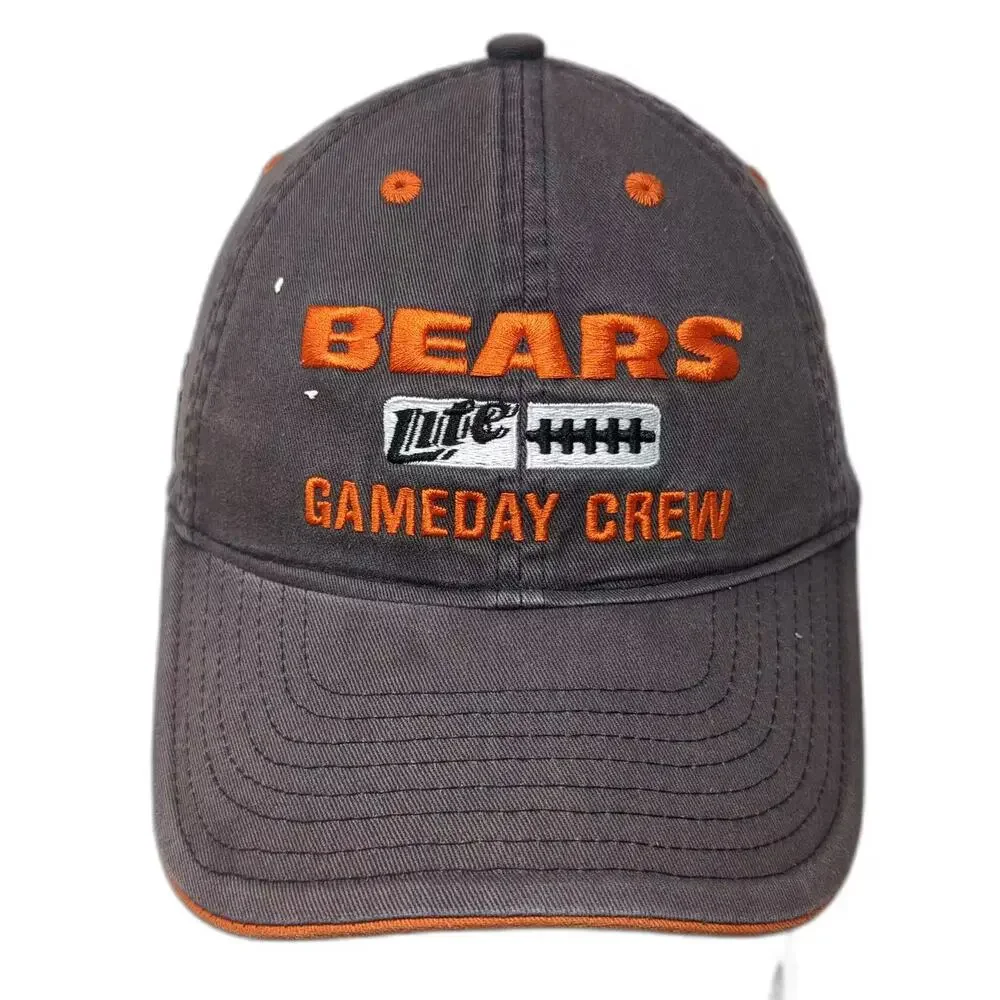 Chicago Bears NFL Miller Lite Gameday Crew Gray Baseball Cap One Size Orange